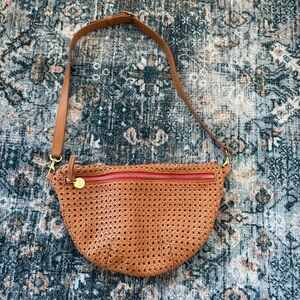 Clare V Tan Rattan with Red Zipper - Grande Fanny